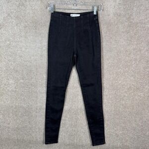 Free People Jeans Womens 24 Black High Rise Jegging Skinny Stretch Pants Denim